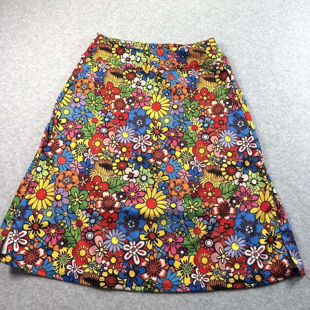 Viodia Women's floral Athletic Skort Skirt With Pockets & Built in shorts  Large